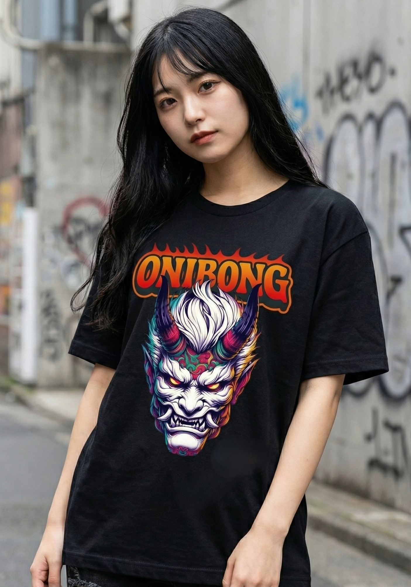 ONIBONG Logo Tee - Black [First Edition] / ONI × Psychedelic